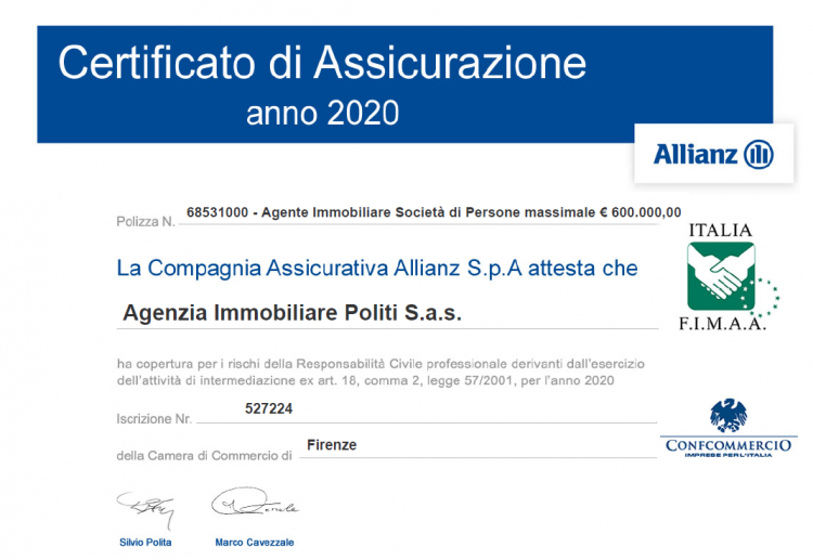 attestato assicurativo agenzia politi