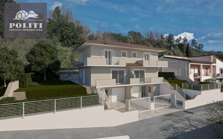 Nuova Costruzione Villa Bifamiliare a Limite Sull'Arno con giardino privato Piano terra, garage e sviluppata su 3 livelli