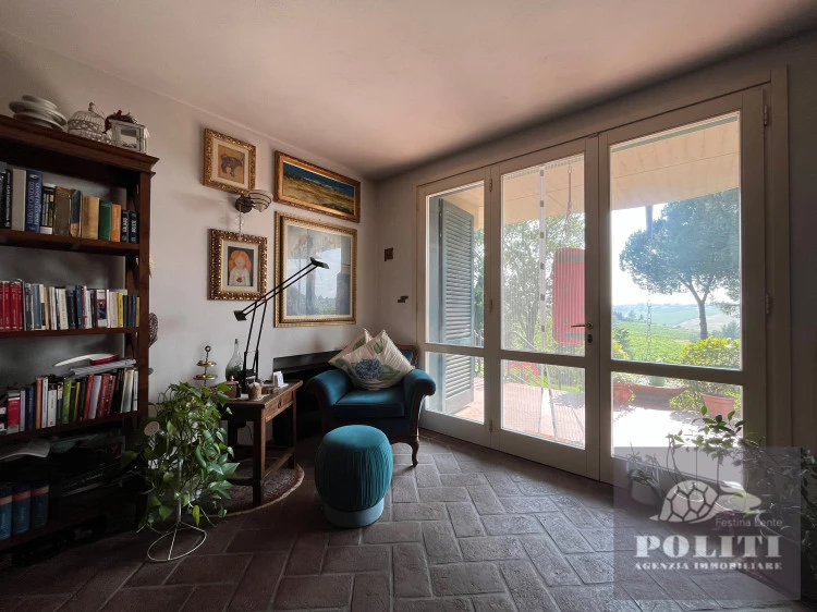Taverna abitabile con cucina Lussuosa Villa Bifamiliare Cerreto Guidi con giardino privato con vista sulle colline toscane